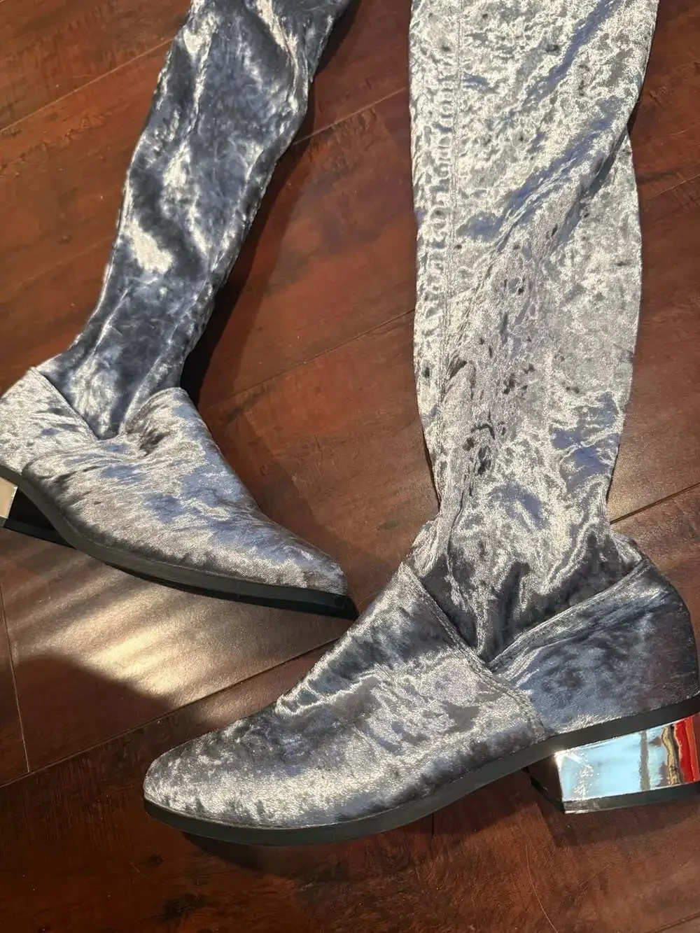 BAMBOO Ice Velour colored fitted Boot flats Sz.7/7.5
